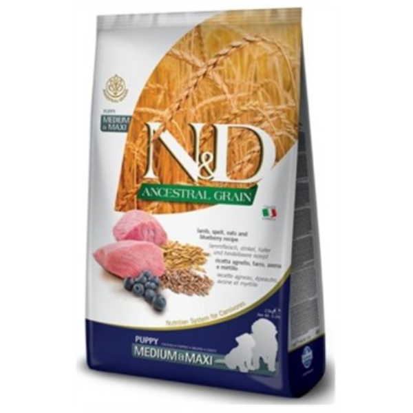 N&D Ancestral Puppy Med/Maxi Lamb & Blueberry 2.5kg