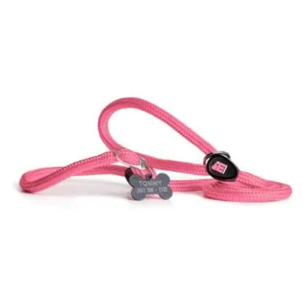 NO PULL LEASH PINK NYLON MM 8 - SMALL