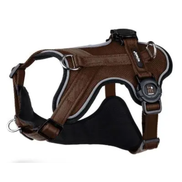 MEMOPET BROWN H-HARNESS L 2.8CM