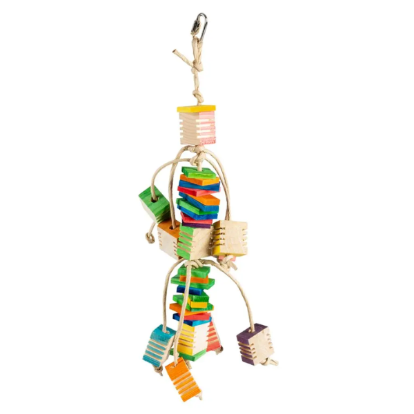 DUVO+ PARROT TOY GROOVY WOODEN CLUSTER