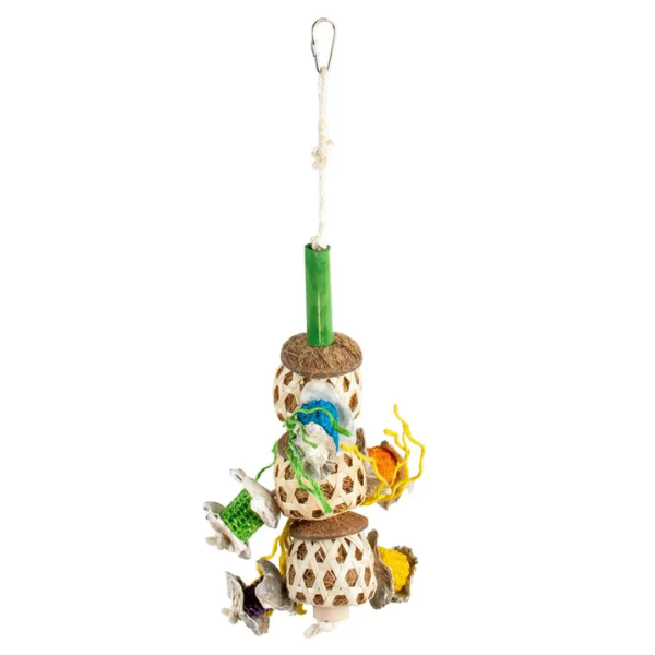 DUVO+ PARROT TOY FORAGE TRIPLE COCO BALS