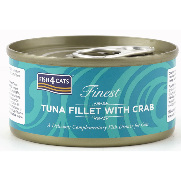 Fish4Cats Finest Tuna Fillet with Crab 70g
