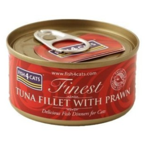 Fish4Cats Finest Tuna Fillet with Shrimp 70g