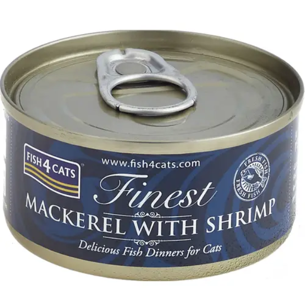 Fish4Cats Finest Mackerel with Shrimp 70g