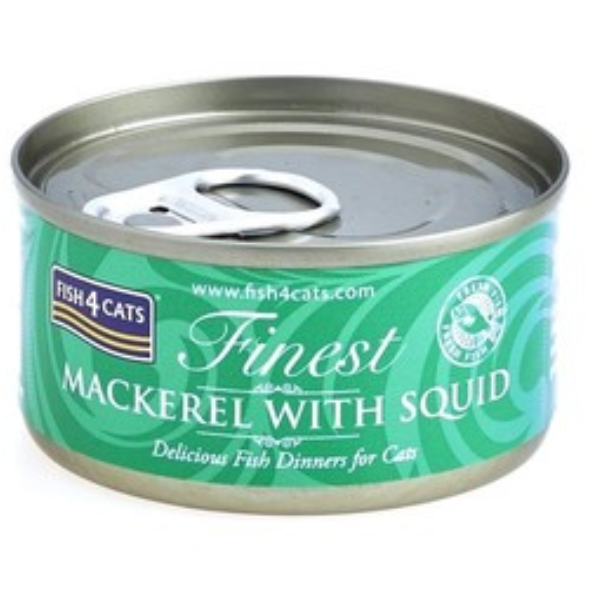 Fish4Cats Finest Mackerel with Squid 70g