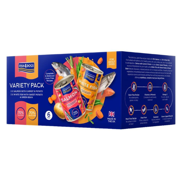 Fish4Dogs Finest Fish & Vegetables Complete Variety Pack 395g