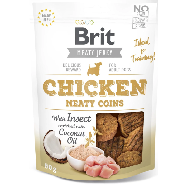 BRIT Jerky Treats Chicken Coins 80g