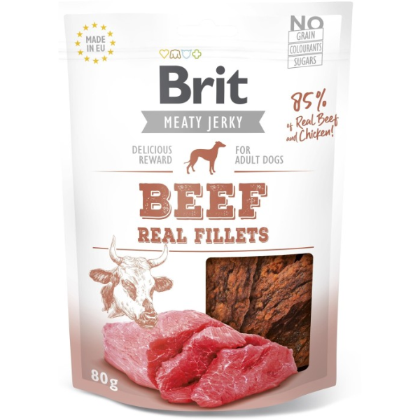 BRIT Jerky Treats Beef Fillets 80g