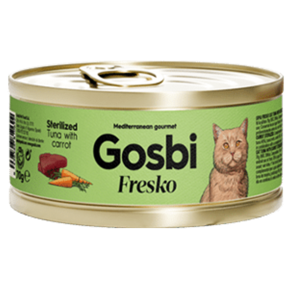 Gosbi FRESKO CAT TUNA WITH CARROT STERILIZED, 70g