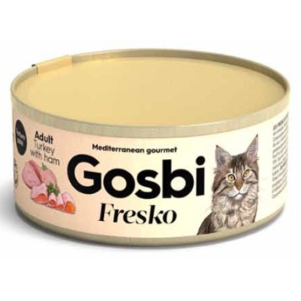 Gosbi FRESKO CAT ADULT TURKEY WITH HAM 70 G