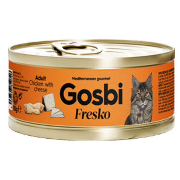 Gosbi FRESKO CAT CHICKEN WITH CHEESE ADULT, 70g