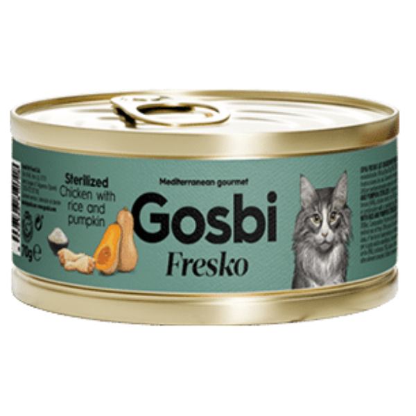 Gosbi FRESKO CAT CHICKEN WITH RICE AND PUMPKIN, 70g