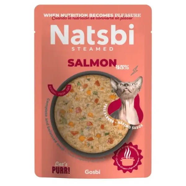 Gosbi NATSBI CAT STEAMED SALMON 80G