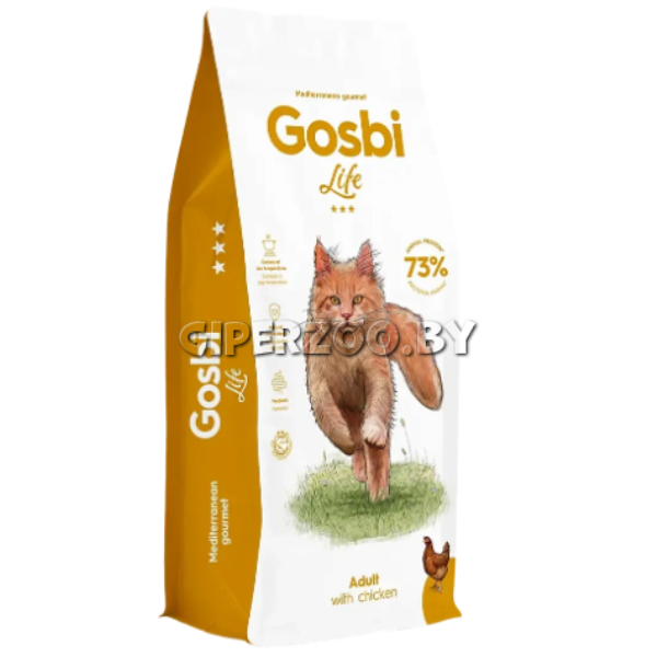 Gosbi Life Adult Cat Food with Chicken, 12kg