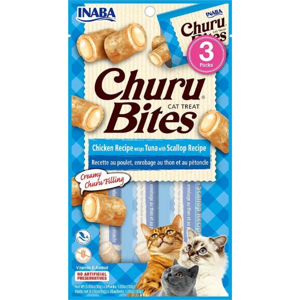 CHURU BITES 722 CHICKEN WRAPS TUNA AND SCALLOP