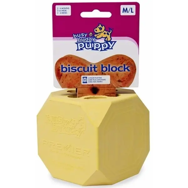 BUSY BUDDY PUPPY BISCUIT BLK MED/LARGE