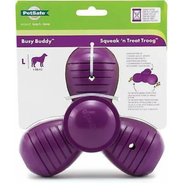 BUSY BUDDY SQUEAK N TREAT TROOG MEDIUM