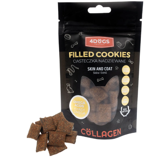 4Dogs Skin and Coat Omega Biscuits, 60g