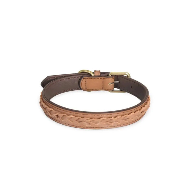 LEATHER COLLAR WITH TWISTED DESIGN