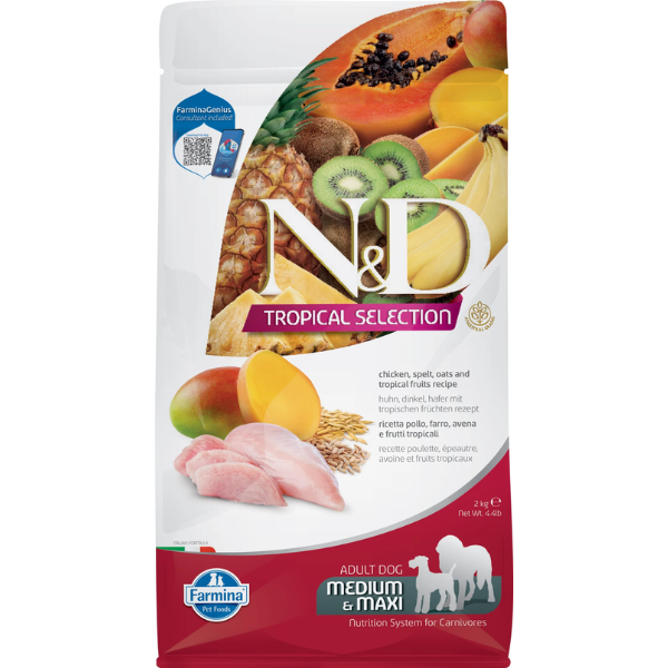 N&D Tropical Dog Adult Medium Maxi Chicken