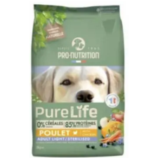 PURELIFE DOG LIGHT AND STERILISED 12KG