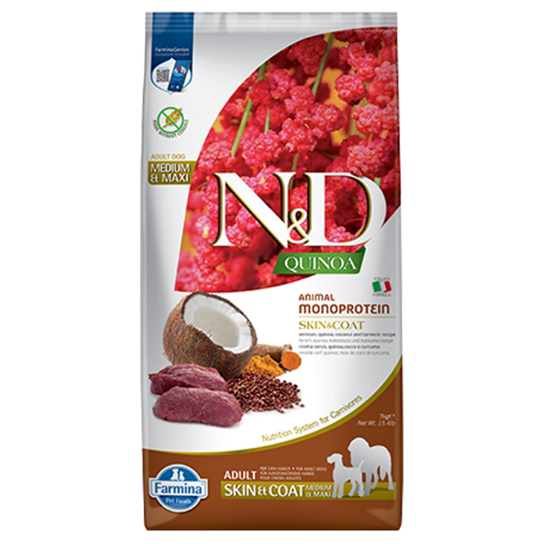 N&D Quinoa Dog Adult Skin Coat Venison