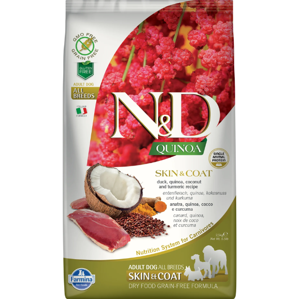 N&D Quinoa Dog Adult Skin Coat Duck