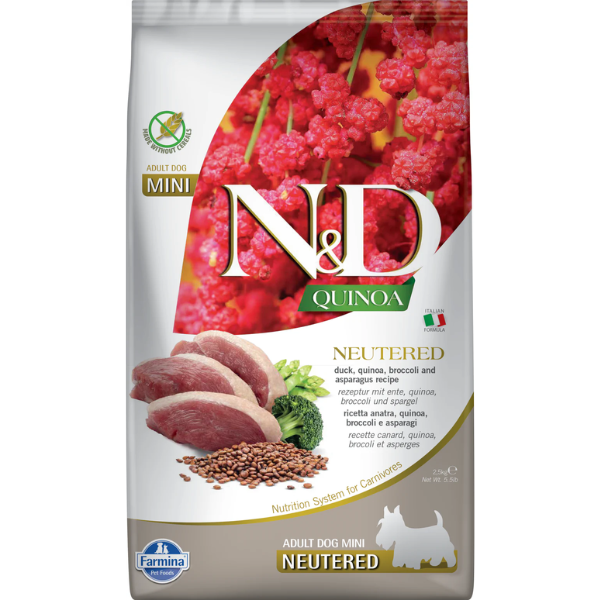 N&D Quinoa Neutered Dog Adult Mini Duck 2.5kg