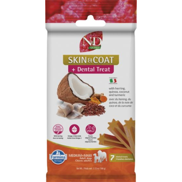 N&D Quinoa Treat Med/Maxi 100g