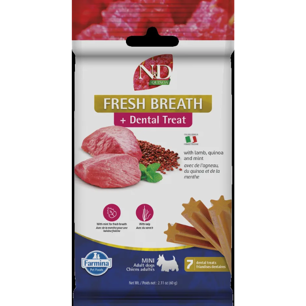 N&D Quinoa Treat Fresh Breath Mini 60g