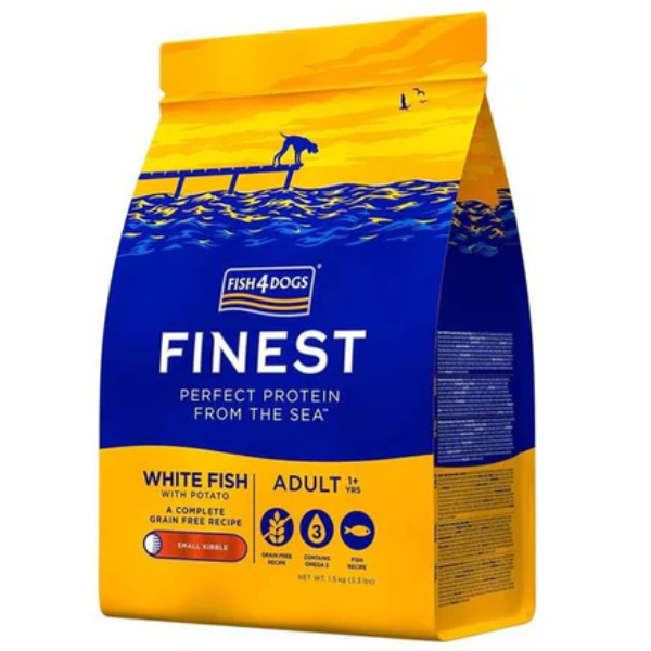 FISH4DOGS FINEST ADULT WHITE FISH WITH POTATO (SMALL KIBBLE)