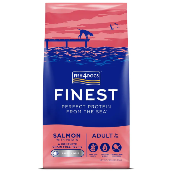 FISH4DOGS FINEST ADULT SALMON WITH POTATO (LARGE KIBBLE)