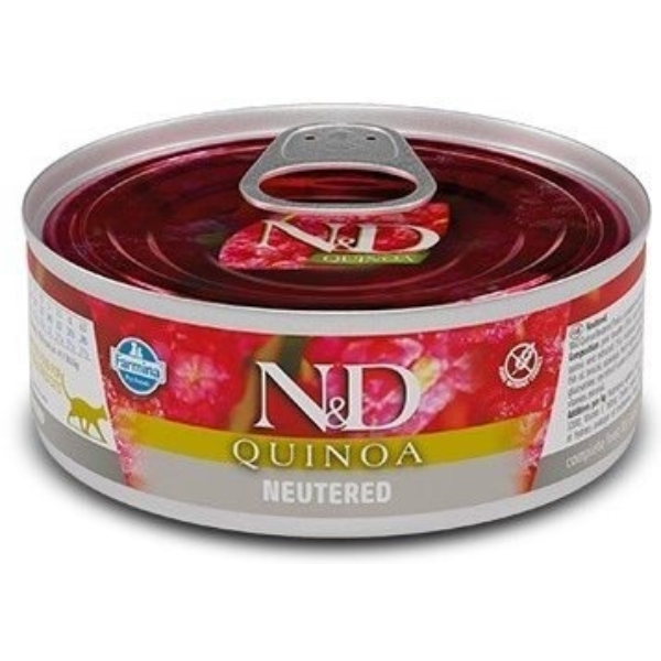 N&D Wet Quinoa Neutered Cat Pork 80g