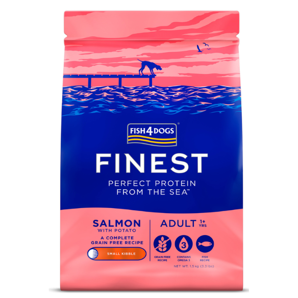 FISH4DOGS FINEST ADULT SALMON WITH POTATO (SMALL KIBBLE)