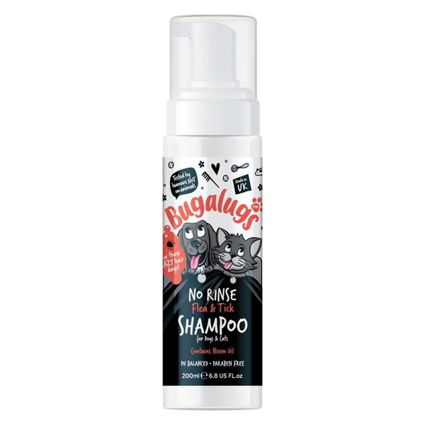 Bugalugs No Rinse Flea & Tick Shampoo for Dogs & Cats 200ml