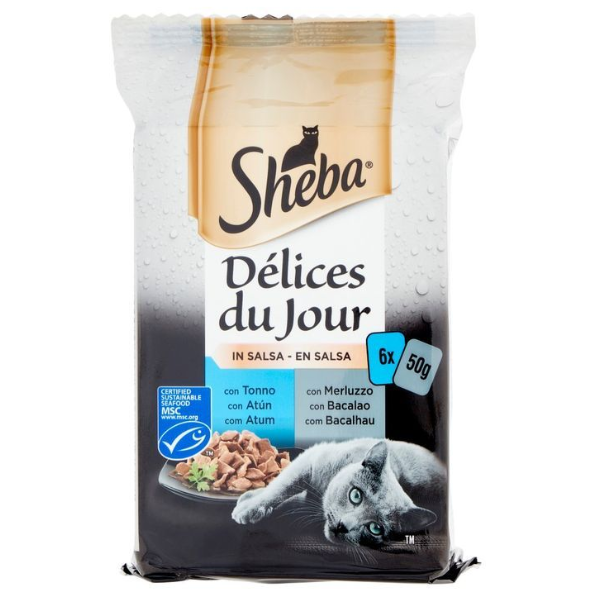 SHEBA FRESH & FINE FISH POUCHES - (6X50G)