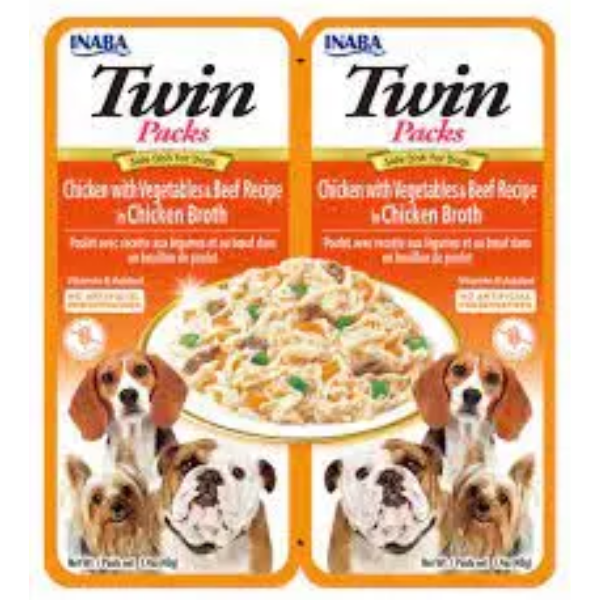 CHURU DOG 802 TWIN PACK CHICKEN, VEGETABLE & BEEF