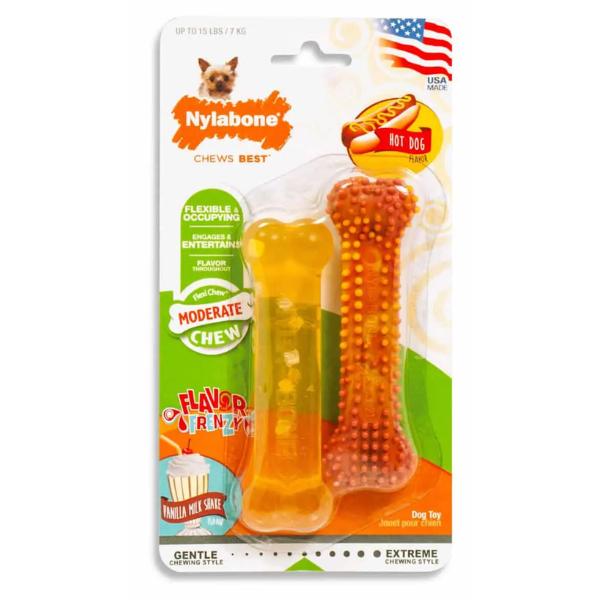NYLABONE SMALL DOG TWIN PACK XS