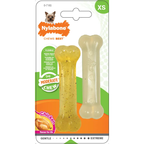 NYLABONE TWIN PACK X-SMALL CHICKEN AND LIVER
