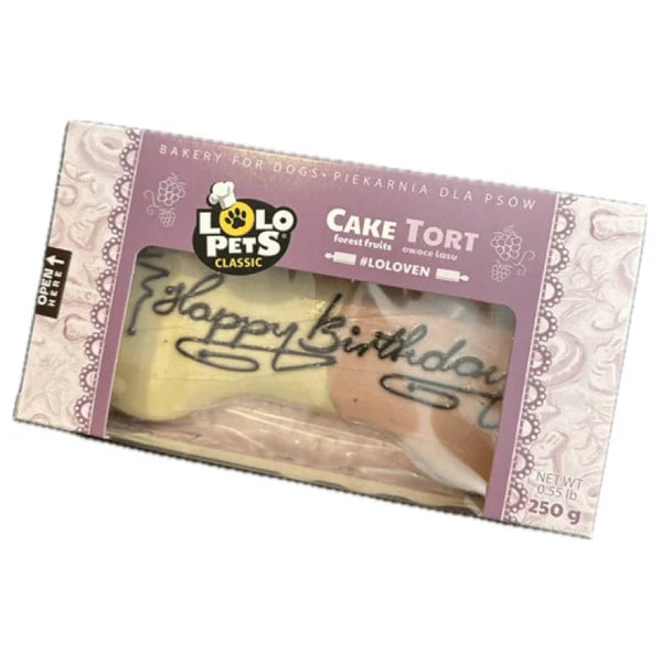 Lolo Pets Bakery Cake Dogs Happy Birthday Forest Fruit 250g
