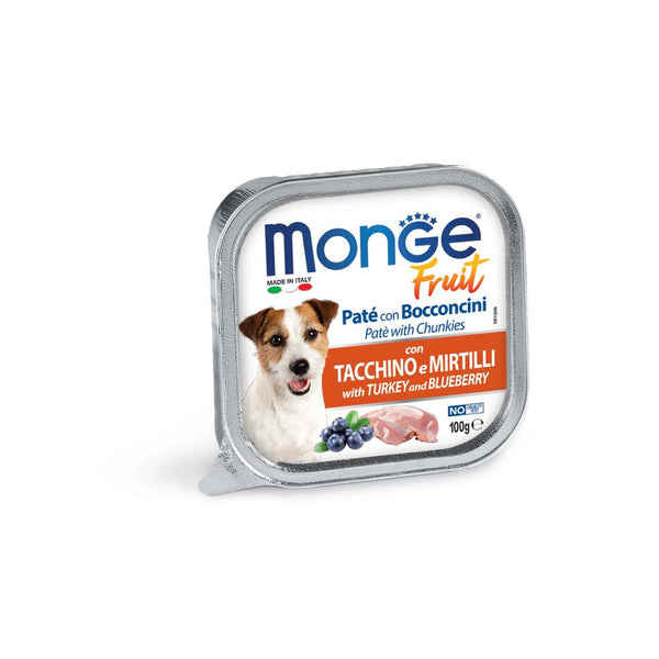 Monge Fruit Dog Turkey with Blueberries 100g