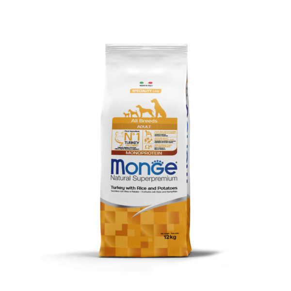 Monge All Breeds Adult Turkey with Rice & Potatoes 12kg