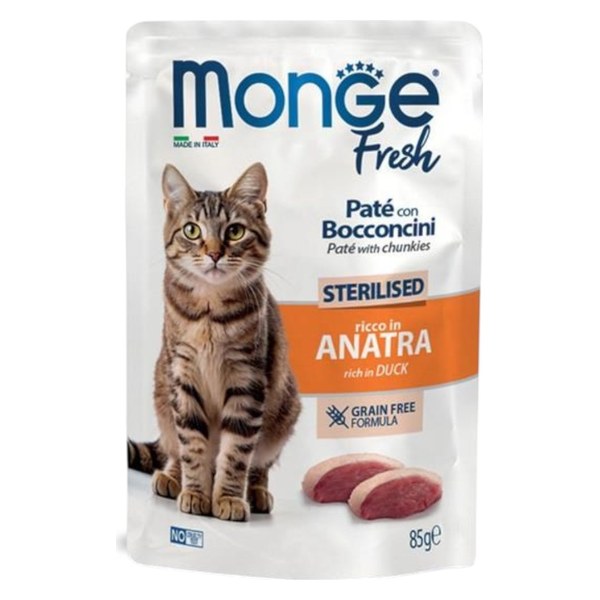 Monge Fresh Cat Sterilised Duck 85g