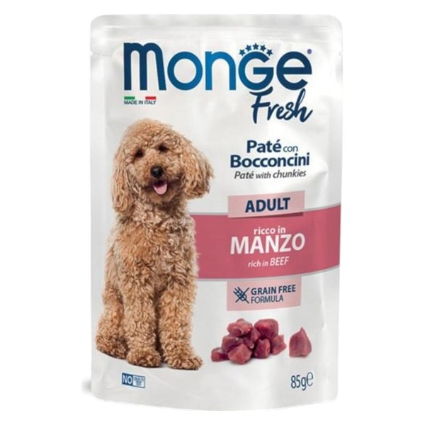 Monge Fresh Dog Beef 85g