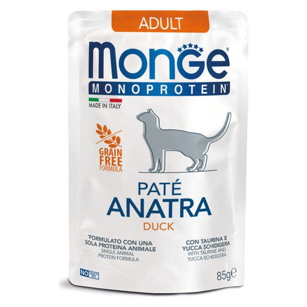 Monge Cat Monoprotein Adult Duck Pouch 85g