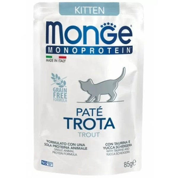 Monge Kitten Monoprotein Trout Pouch 85g