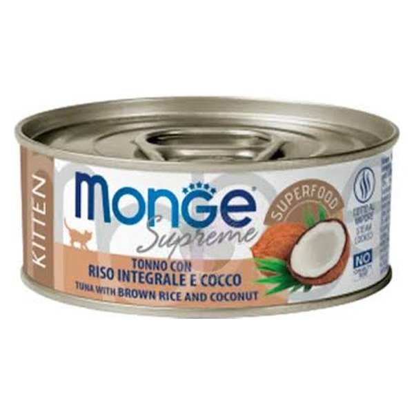 Monge Kitten Supreme Tuna with Brown Rice & Coconut 80g