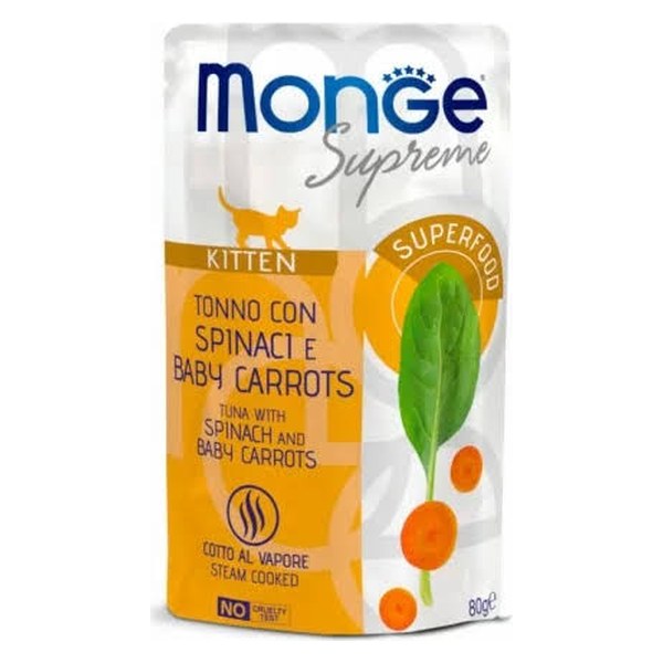Monge Kitten Supreme Tuna with Spinach & Baby Carrots 80g