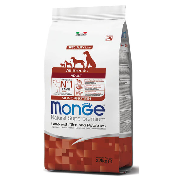 Monge All Breeds Adult Lamb with Rice & Potatoes 2.5kg