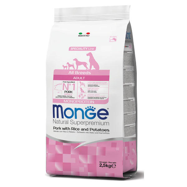 Monge All Breeds Adult Pork with Rice & Potatoes 12kg